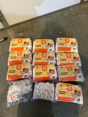 Hello Bello Newborn Diaper Lot 10 Unopened Packs of 32 ct and 1  opened pack
